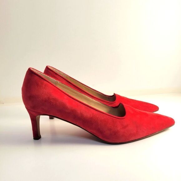 Franco Sarto red suede heels - Picture 1 of 6